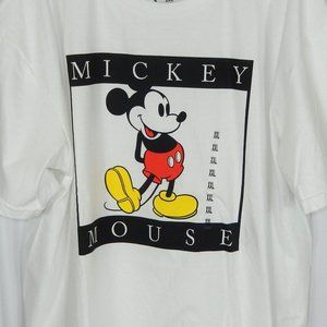 Disney Short Sleeve Graphic T-Shirt / Mickey Mouse / White / Men's Size 2XL